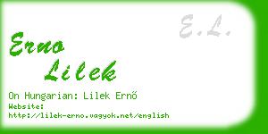 erno lilek business card